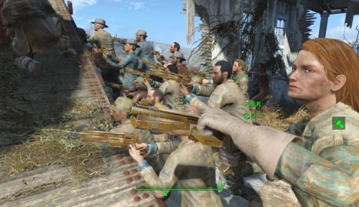 【Fallout4】40settlers VS deathclaw  入植者40人VS伝説のサヴェージ・デスクロー