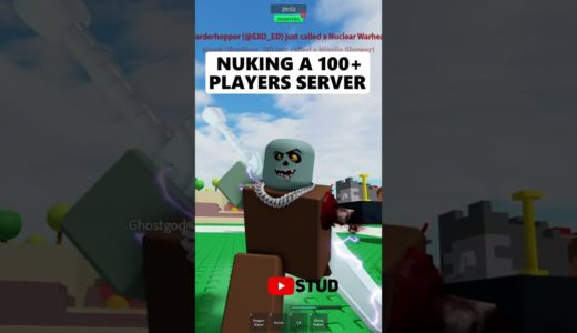 NUKING 100+ PLAYER SERVERS in Combat Warriors Roblox! #shorts