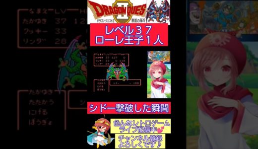 レベル37のローレ王子１人でシドー倒した瞬間🌟【ドラゴンクエスト2】#shorts