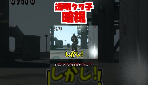 【20秒検証】FOBミッションのクワイエットは暗視ゴーグルで見つからない!?『MGSV:TPP』