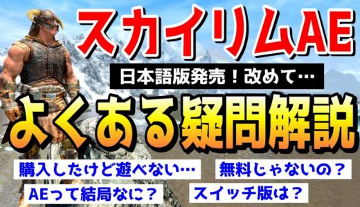 スカイリムAE 購入前に解消すべき勘違い！何故か遊べない人へ導入方法など解説