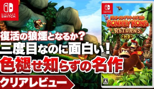 【クリアレビュー】『ドンキーコング リターンズ HD』三度目の登場だが面白さは健在！復活への期待高まる色褪せ知らずの名作【Nintendo Switch】