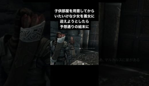 【Skyrim】子供部屋を用意してからいたいけな少女を養女に迎えようとしたら予想通りの結末に＃Skyrim