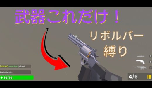 [無料オンラインゲームKour.io]     FPSゲームなのにまさかの使える武器がリボルバーだけ？！　   縛りをクリアして3位以内に入れ！