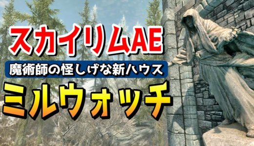 スカイリムAE 魔術師プレイも捗る！【ミルウォッチ】家をゲットして内覧してみた！