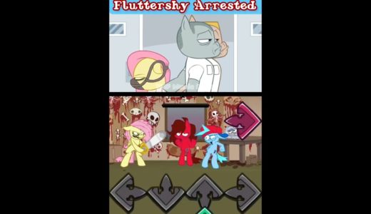 FNF Mobile Mod | Shed But Fluttershy Arrested - Pinkie Pie Animation #pinkiepie #fnf