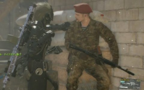 【女雷電で行くmgs5 mission3】雷電のストレートパンチ！