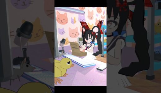 【#開封動画】ウッキウキで最新ゲーム機を開封する新米投稿者の女の子【#3danimation】【#自作アニメ 】【#short 】