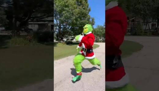 Sprinting in different costumes.